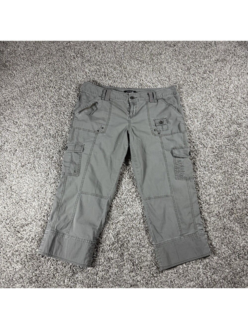 Apt 9 Womems Army Green Cargo Pants Cotton Blend Sz 12
